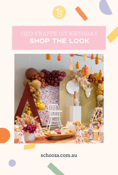 Geo-raffe Double Birthday Party - Shop the Look