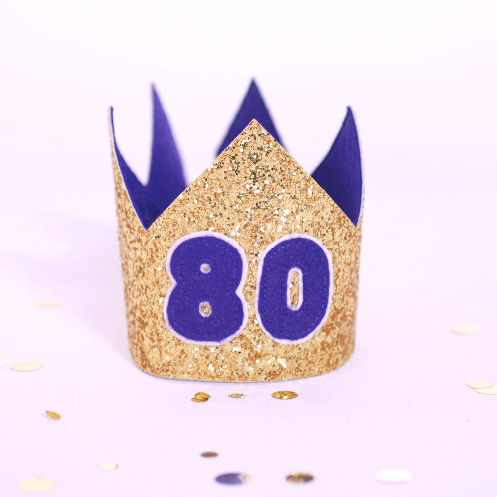 80th birthday crown 