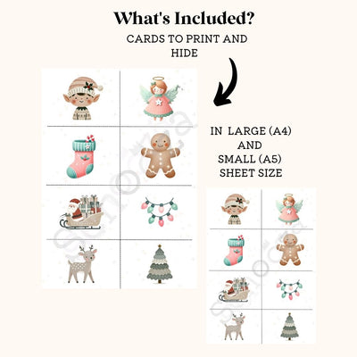 Christmas scavenger hunt game cards to hide