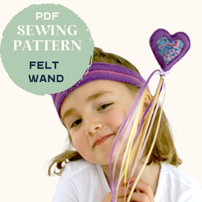 Felt wand PDF sewing pattern