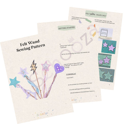 make a felt wand PDF sewing pattern instuctions