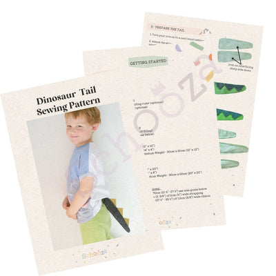  DIY Dinosaur tail Easy Sewing pattern 