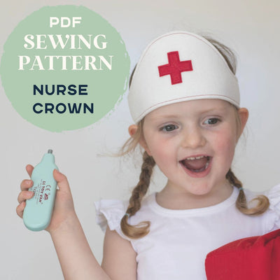 PDF Sewing Pattern Nurse Crown - Easy kids dress up costume