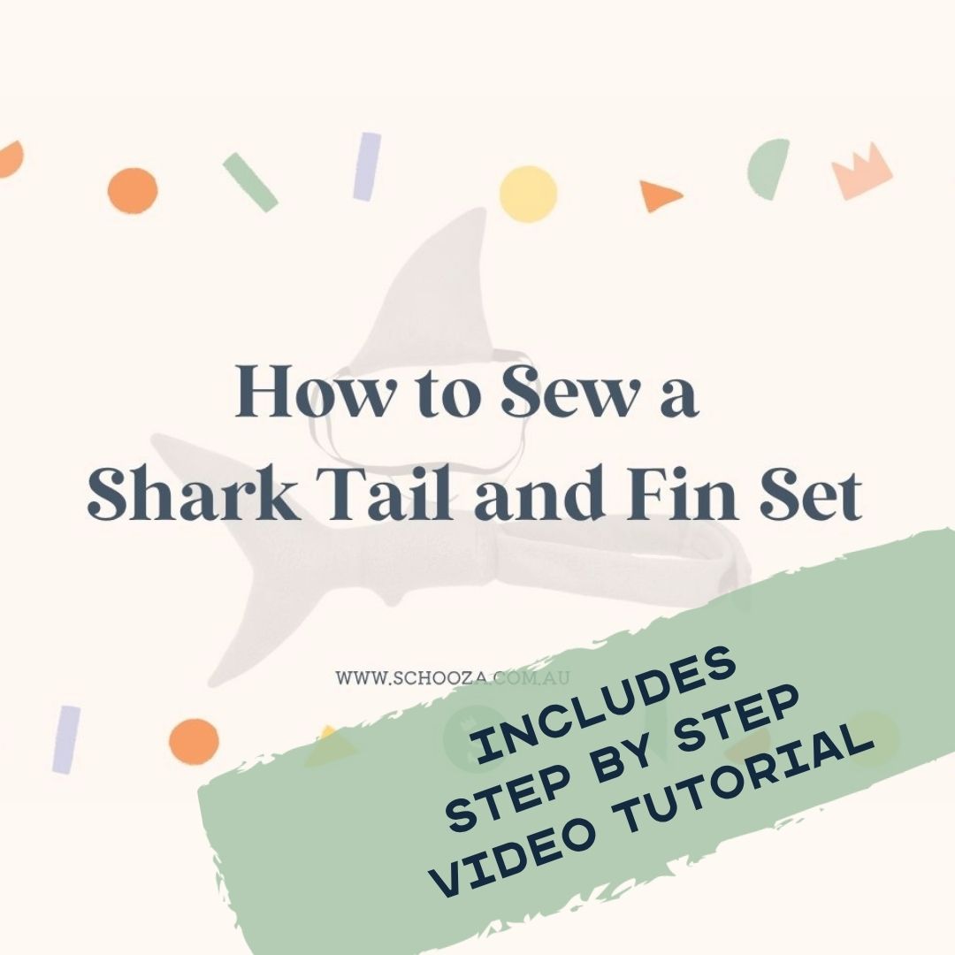 Shark Costume Sewing Pattern | Kids Shark Tail & Fin DIY Set – Schooza
