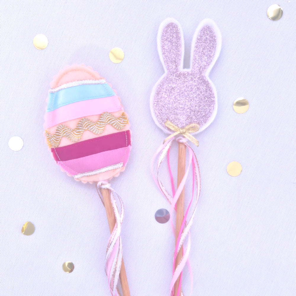 Easter bunny felt wand