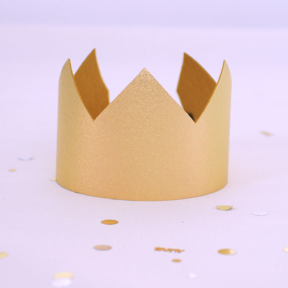 gold fabric crown for a Christmas or birthday photos