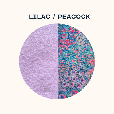 lilac felt and peacock print fabric option for make your own felt crown kit