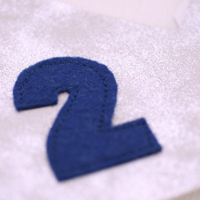 second birthday crown navy felt 2 on the front