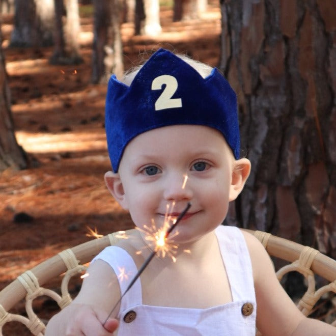 Second birthday crown boy