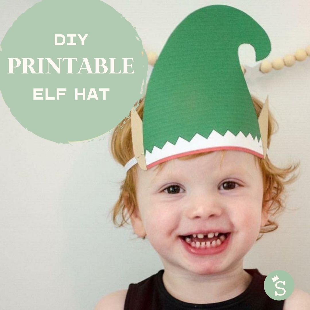 Printable ~ Elf Hat template - To Make a DIY Paper Elf Hat