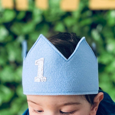 Blue boy 1st birthday crown